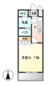 Pear-Court（ピィアコート） 1Kの間取り