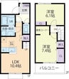S・K・K桜川ハイツ　九番館 2LDKの間取り