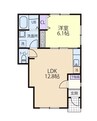 エルクラージュ 1LDKの間取り
