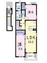 アン　ルミエール　II 2LDKの間取り