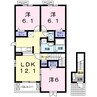 クレアール春日Ｂ 3LDKの間取り
