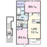 グレイス　キュウエイ 2LDKの間取り