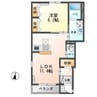 アプリカス　ヴェント 1LDKの間取り