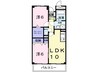 パルシャス東 2LDKの間取り