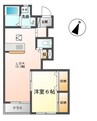 ミラドールK 1LDKの間取り