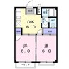 グランドハイツ篠崎I 2DKの間取り