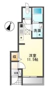 フォレストコートＪ 1Kの間取り