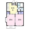 パークハイツ観音台 2DKの間取り