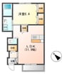 アヴァンセ 1LDKの間取り