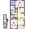グラン・アグロス　Ｂ 2LDKの間取り