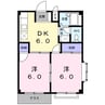 グランドハイツ篠崎III 2DKの間取り