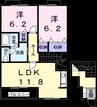 ボヌール・ポエームＡ 2LDKの間取り