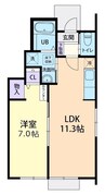 ファルコーネ 1LDKの間取り