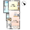 レユシール 1LDKの間取り