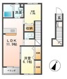 ミラドールK 2LDKの間取り