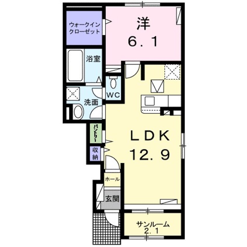 間取図 アルバ稲吉Ａ