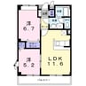 ソル・レヴェンテ 2LDKの間取り