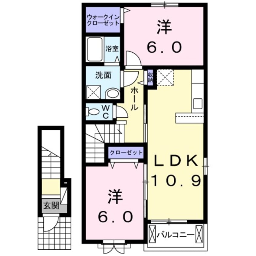 間取図 パレス　ジェリカIIーＢ