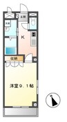 ヴィンテージ 1Kの間取り