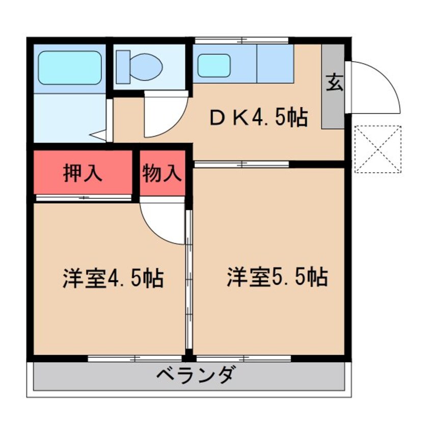 間取図 コーポ立川