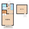 島田ハイツ 1Kの間取り