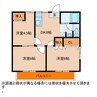 レインボーハイツ（阿見）1 3DKの間取り