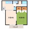 目白コーポ　B 2DKの間取り