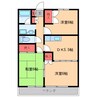 サマックス・サンセールB 3DKの間取り