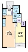 クラシード 1LDKの間取り