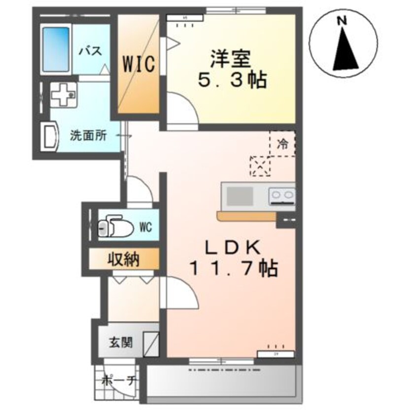 間取図 仮）阿見町新築アパート