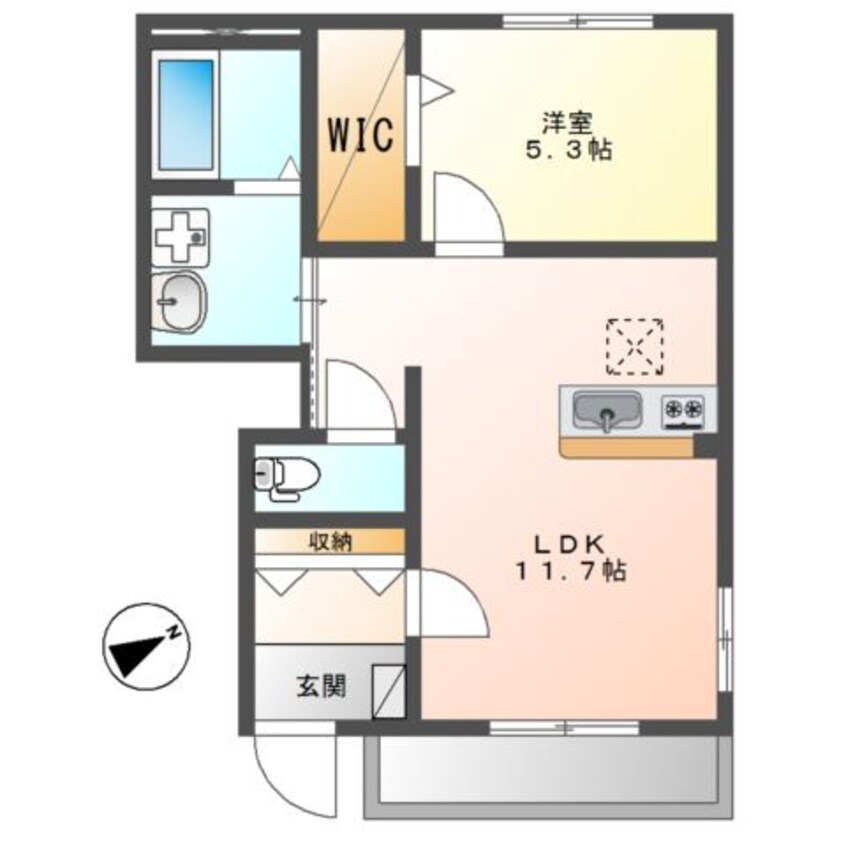 間取図 hermana（エルマーナ）V