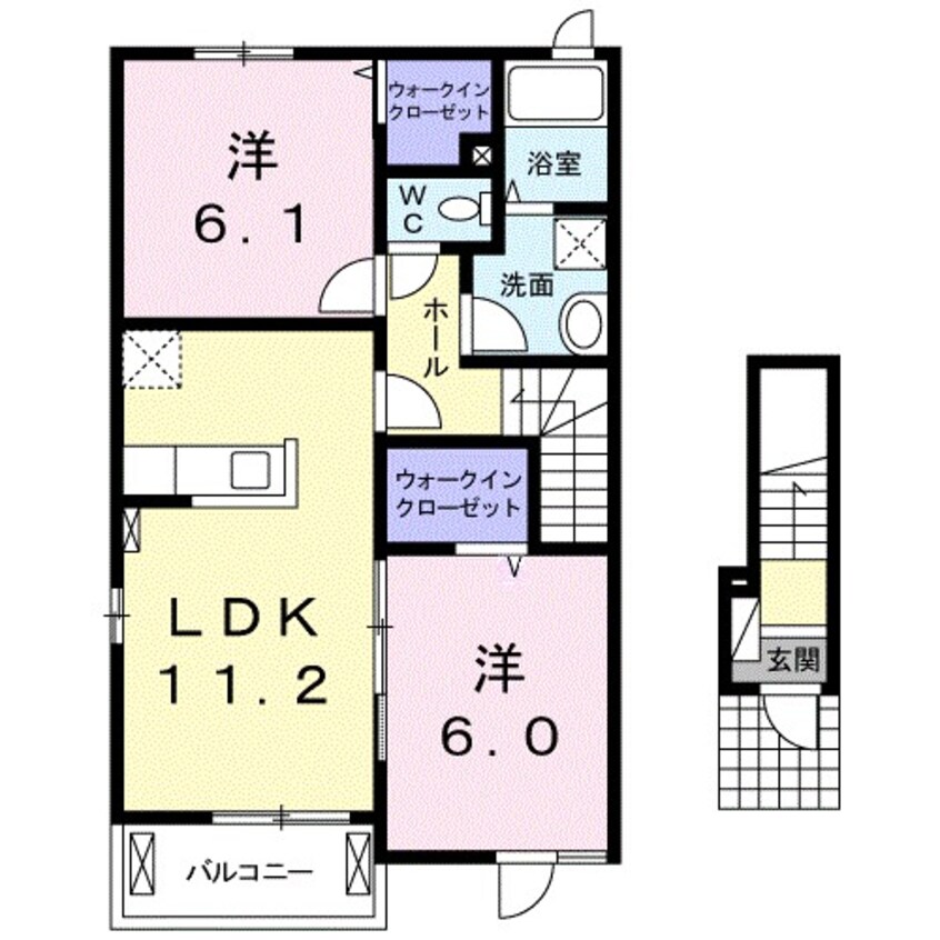 間取図 ボヌール・フラグランスＣ