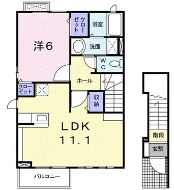 間取図 クレア・ポルト　Ｃ