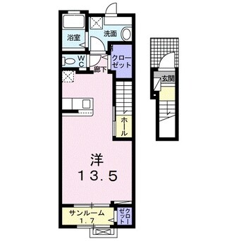 間取図 ソレアードホソヤＦ