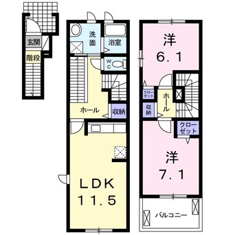 間取図 プレ・アビタシオン土浦III