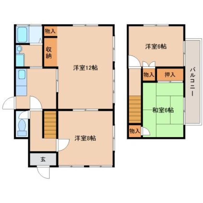 間取図 摩利山新田K住宅