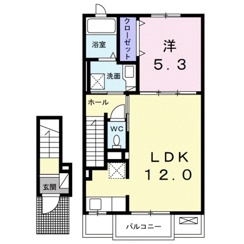 間取図 オーロラ中村南