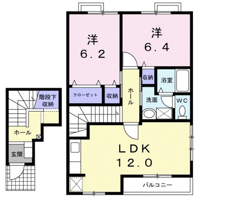 間取図 プリムローズII壱番館