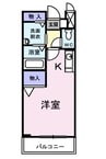 パルテール・スクウェア 1Kの間取り