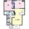 さくらヒルズII 2LDKの間取り