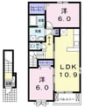 ラフィーネ 2LDKの間取り