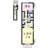 エムズ　サニーガーデンIII 1LDKの間取り