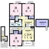 レイクサイド小松 3LDKの間取り