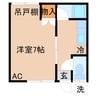 【初期費用ゼロ】朝比奈アパート 1Kの間取り