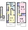 グレイスフル・Ａ 2DKの間取り