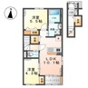 仮）阿見町中央新築アパート 2LDKの間取り