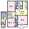 霞台ハイツＢ 3LDKの間取り