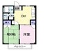 クリーンハイツさくら 2DKの間取り