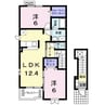 ソラーレ　カーサ 2LDKの間取り