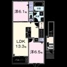 ラ・メゾン土浦II 2LDKの間取り